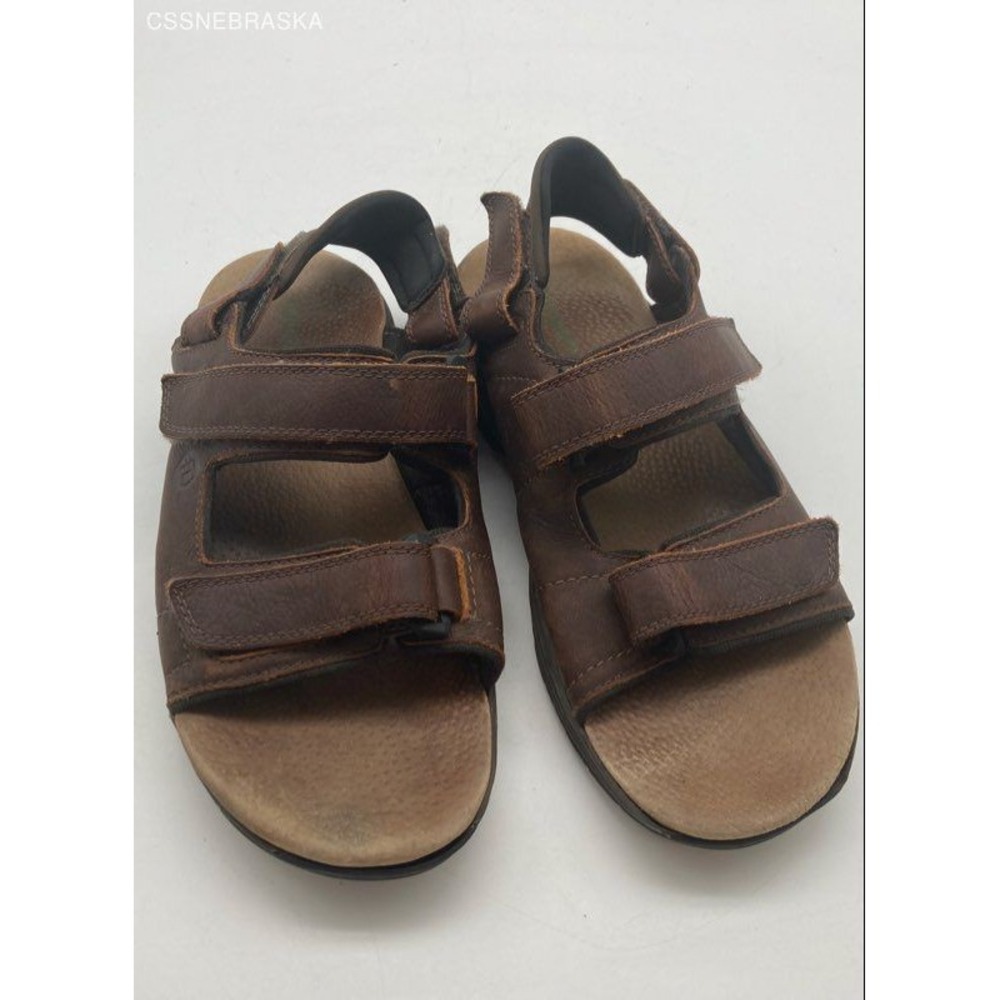 Dunham Brown Leather Strappy‎ Sandals w/ Rubber Sole - Size 10